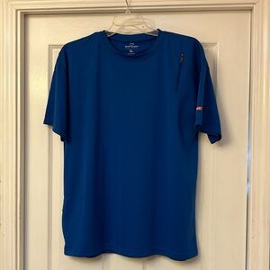 Scottevest Men’s XL Blue Zip-Up Top with Pockets – Travel-Friendly t-shirt